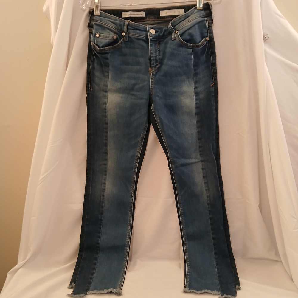 Pilcro Distressed Blue Ankle Jeans